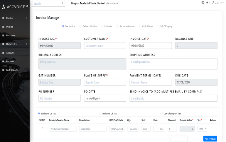 Accvoice Web App - microtech outsourcing services